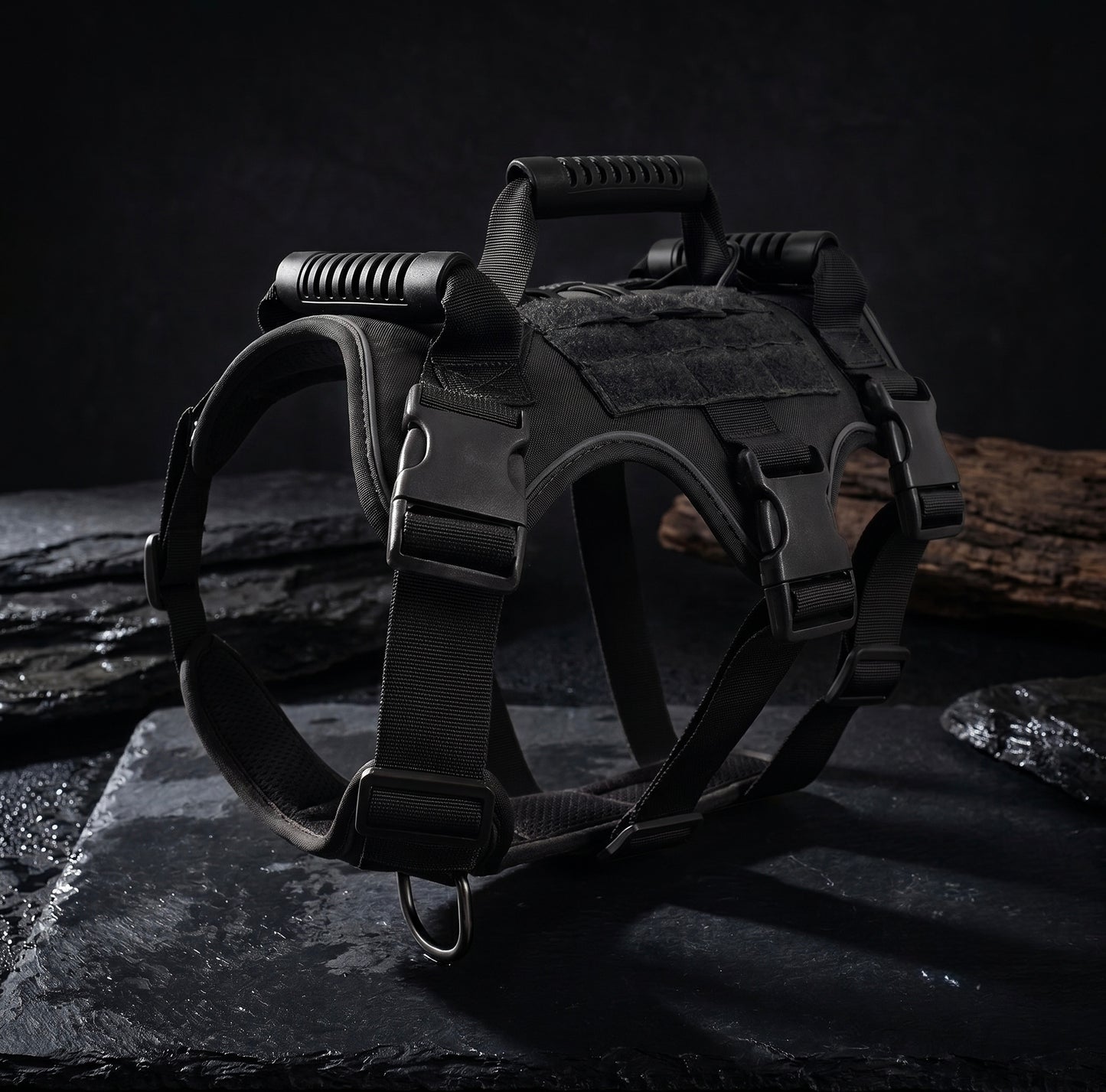 Midori Stealth Black heavy-duty tactical dog harness product view